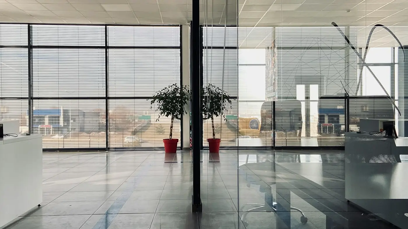 Glass Partitioning — finished interior